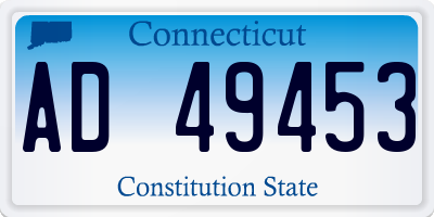 CT license plate AD49453