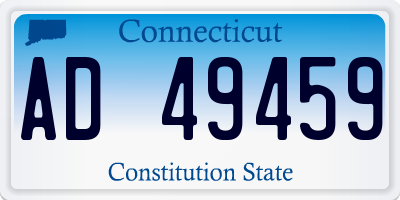 CT license plate AD49459