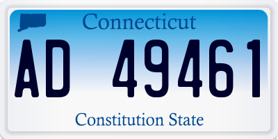 CT license plate AD49461