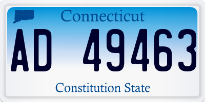 CT license plate AD49463