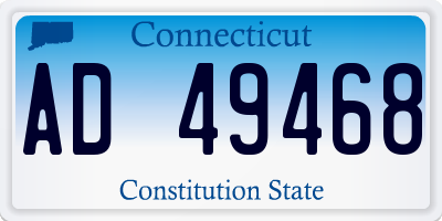 CT license plate AD49468