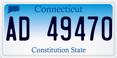 CT license plate AD49470