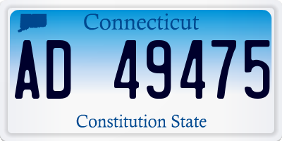 CT license plate AD49475
