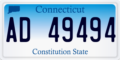 CT license plate AD49494
