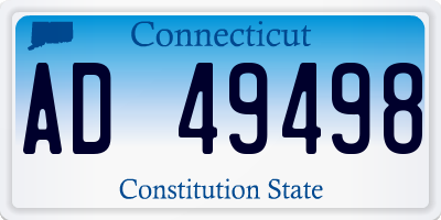 CT license plate AD49498