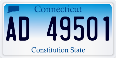 CT license plate AD49501