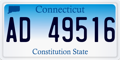 CT license plate AD49516