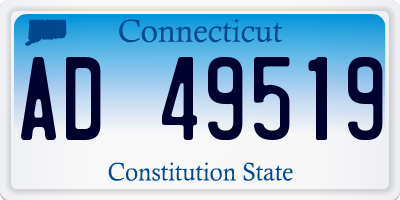 CT license plate AD49519
