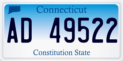 CT license plate AD49522