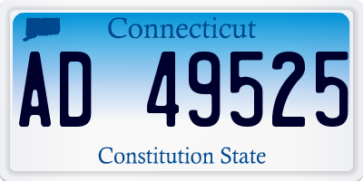 CT license plate AD49525
