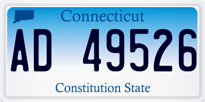 CT license plate AD49526