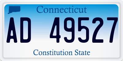 CT license plate AD49527