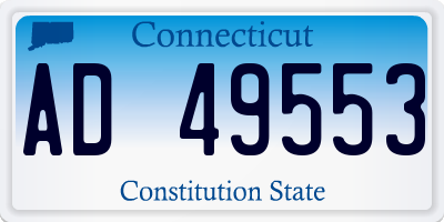 CT license plate AD49553