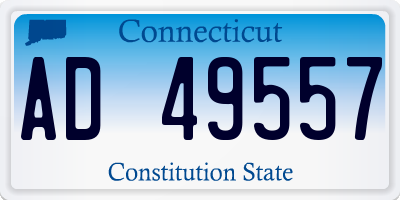 CT license plate AD49557