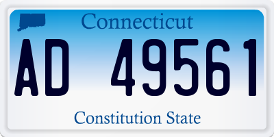 CT license plate AD49561