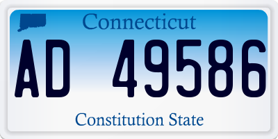 CT license plate AD49586