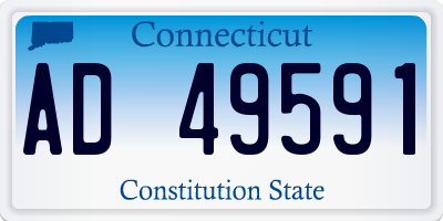 CT license plate AD49591