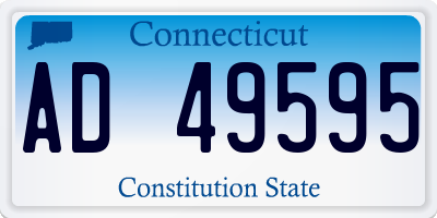 CT license plate AD49595