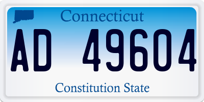 CT license plate AD49604