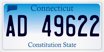 CT license plate AD49622