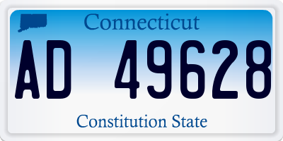 CT license plate AD49628