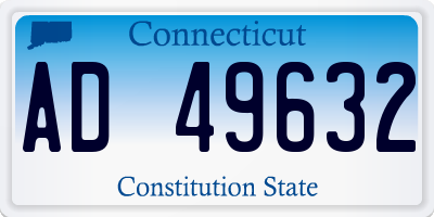 CT license plate AD49632