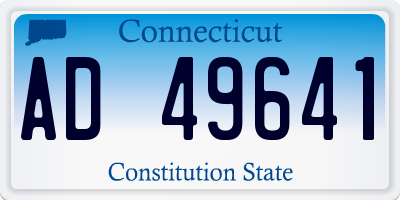 CT license plate AD49641
