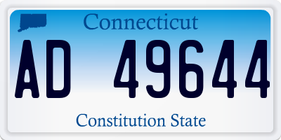 CT license plate AD49644