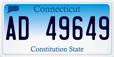 CT license plate AD49649