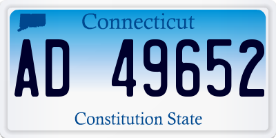 CT license plate AD49652