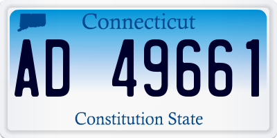 CT license plate AD49661