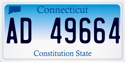 CT license plate AD49664