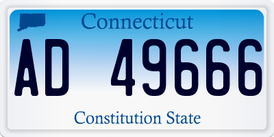 CT license plate AD49666