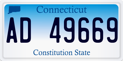 CT license plate AD49669
