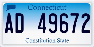 CT license plate AD49672