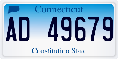 CT license plate AD49679