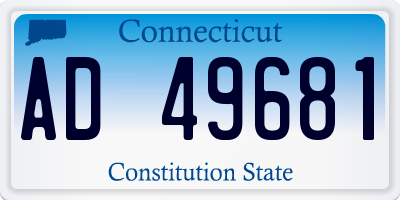 CT license plate AD49681
