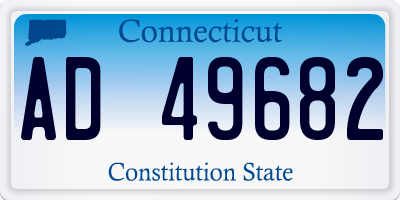 CT license plate AD49682