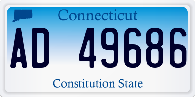 CT license plate AD49686