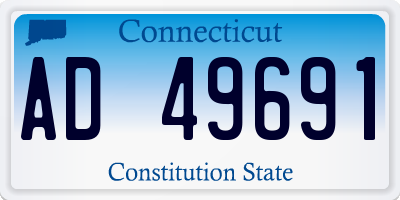 CT license plate AD49691