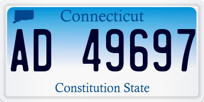 CT license plate AD49697