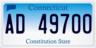 CT license plate AD49700
