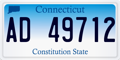 CT license plate AD49712