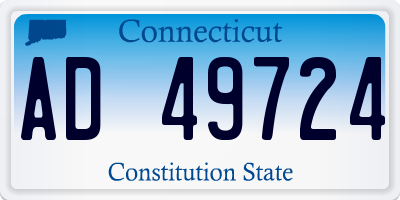 CT license plate AD49724