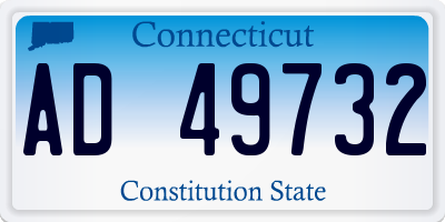 CT license plate AD49732