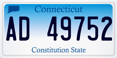 CT license plate AD49752