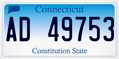 CT license plate AD49753