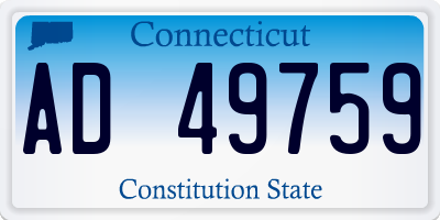CT license plate AD49759