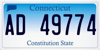 CT license plate AD49774