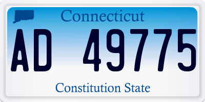 CT license plate AD49775